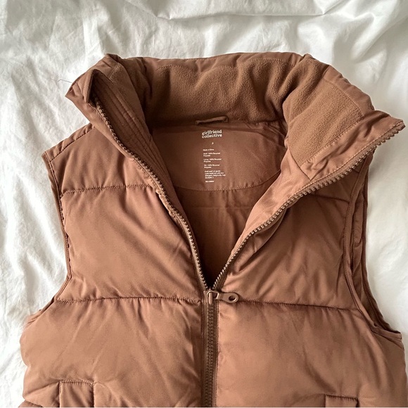 Girlfriend Collective Dusty Pink Everyone Puffer Vest - Picture 3 of 7